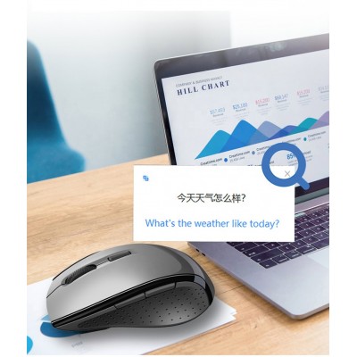 AI Bluetooth Mouse Instant Voice Translator Voice Input Wireless Charging Mouse Intelligent 28 Language Translation